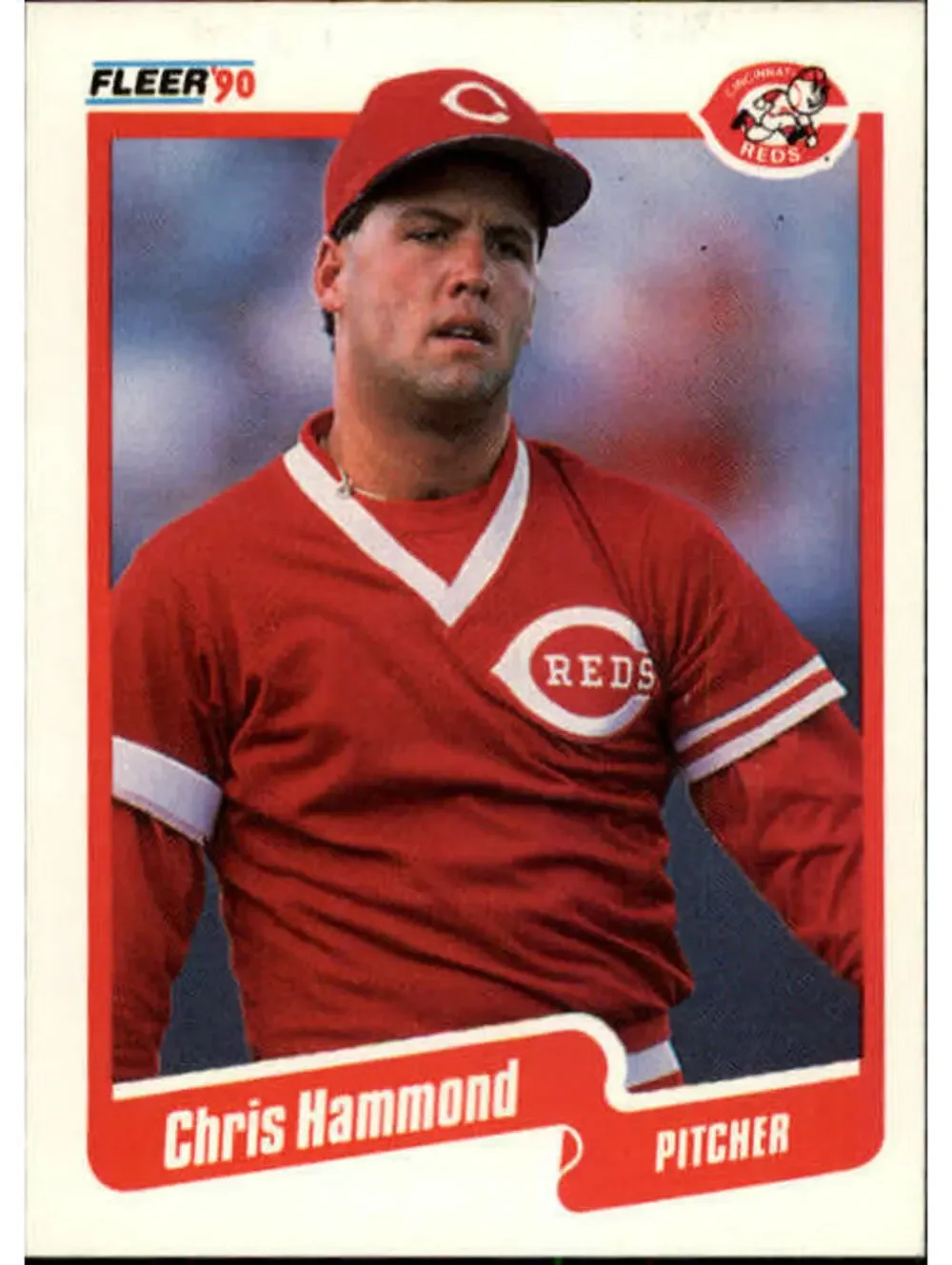 1990 Chris Hammond Fleer Baseball Card #421